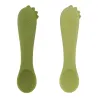 Lot de 2 cuillères en silicone (1er âge) Mr Dino