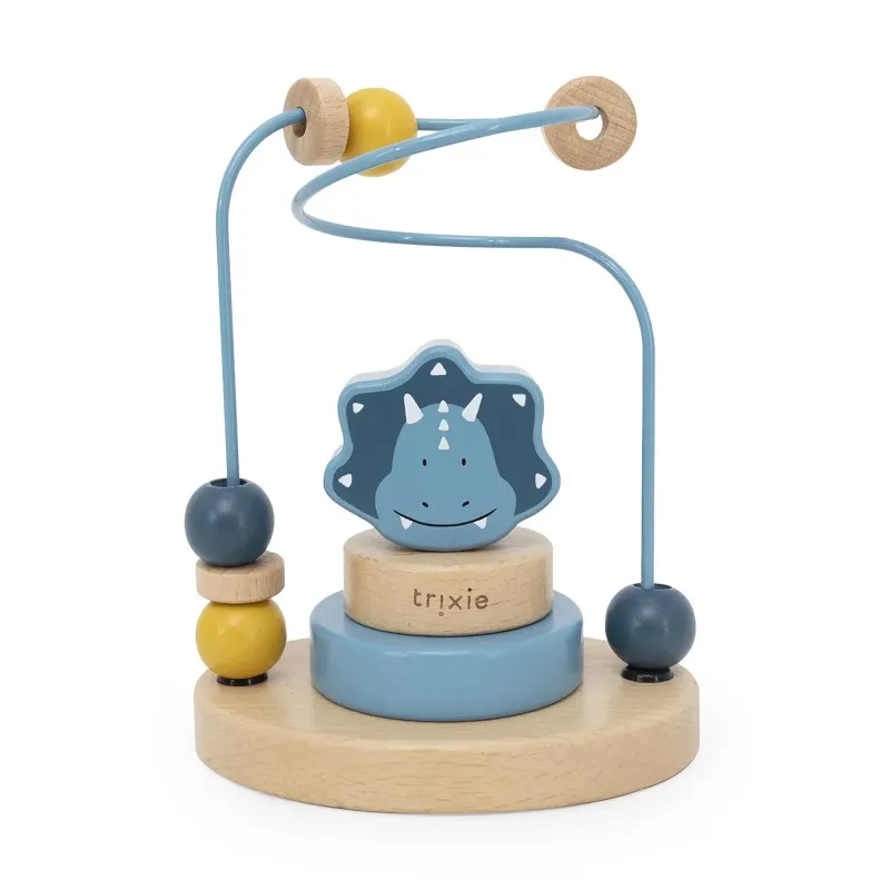 Jeu de perles en bois Mr Tricératops