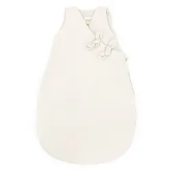 Gigoteuse en gaze de coton Ivoire avec noeud