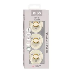 Coffret 3 sucettes Try It Ivoire (taille 0 - 6 mois)