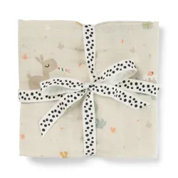 Lot de 2 langes 65 x 65 cm Célébration Sand