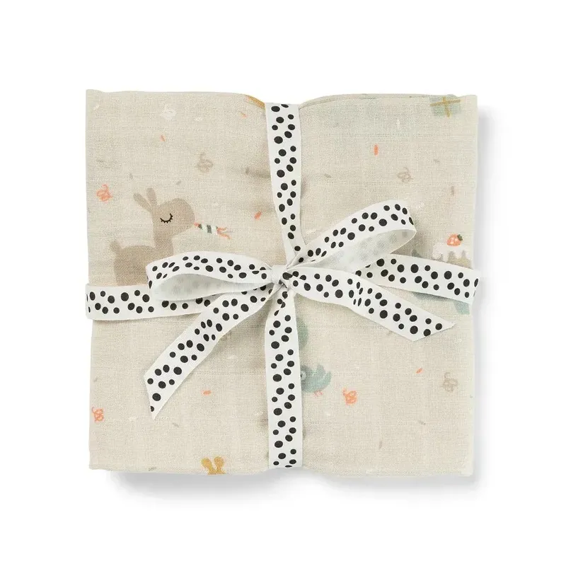 Lot de 2 langes 65 x 65 cm Célébration Sand