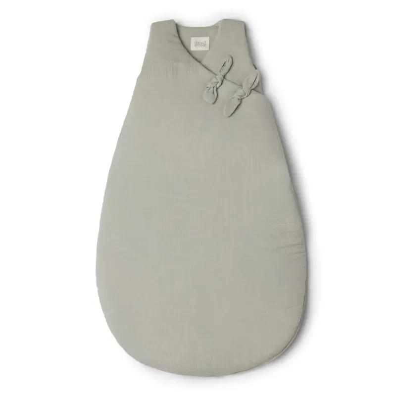Gigoteuse en gaze de coton Dune Powder avec Noeuds