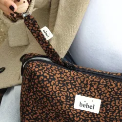 Attache Sucette Léopard Noir