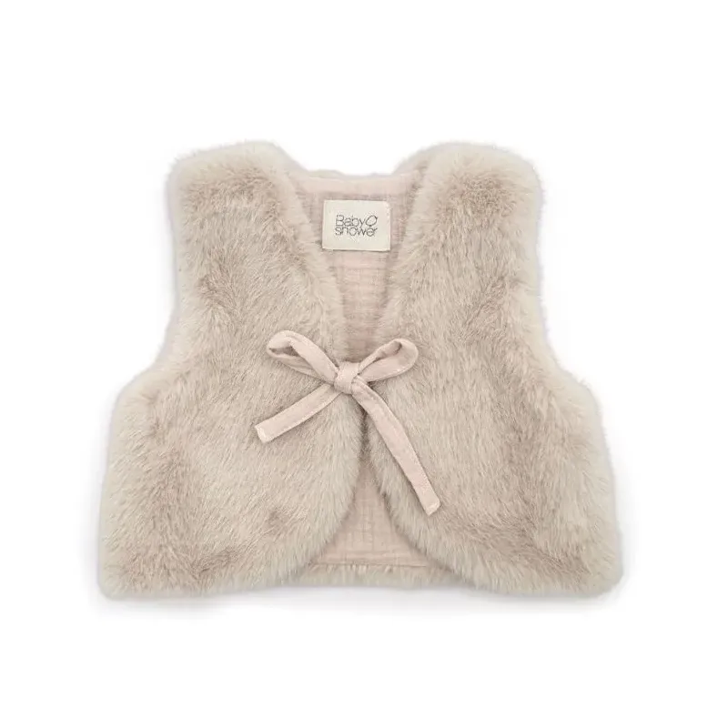 Gilet Bébé Plushy Crème