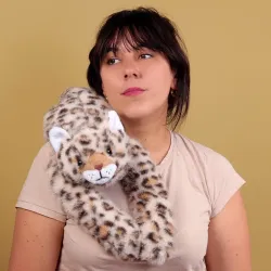 Peluche Lestée Podcoll - Chat Léopard - 50 cm