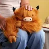 Peluche Lestée Podcoll - Vache Highland - 50 cm