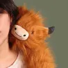 Peluche Lestée Podcoll - Vache Highland - 50 cm